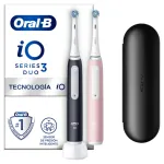 Oral-B iO3 Duo t&auml;iskasvanutele m&otilde;eldud vibreeriv hambahari must, roosa, valge