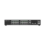 Ruijie Reyee RG-ES220GS-P hallatav L2 Gigabit PoE-l&uuml;liti, 20 porti (18x GE 10/100/1000, 16x PoE+, 2x SFP), 250 W, Cloud, must