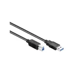 GoodConnections USB 3.0 kaabel Type-A isane - Type-B isane, 1,8 m, must, SuperSpeed 5 Gbps, nikeldatud pistikud, topeltvarjestusega 2710-S02