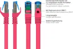 GoodConnections RNS&reg; Cat. 6A S/FTP paigalduskaabel riivi kaitsega, halogeenivaba, magenta, 20m (8060-H200M)