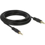 DeLOCK &ndash; helikaabel &ndash; 28 AWG &ndash; Mini-Phone 3,5 mm, 4-kontaktiline (M) &ndash; Mini-Phone 3,5 mm, 4-kontaktiline (M) &ndash; 5,0 m &ndash; varjestatud &ndash; must (83438)