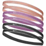 Nike Swoosh Sport Metallic juuksekummid 6-pakk &ndash; virsik, roosa, hall