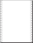 SIGEL pidevpaber, 305 x 240 mm, 70 g/m&sup2;, 2000 lehte, &uuml;ksiketteande perfokand, valge 12241