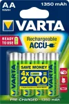 Varta Ready2Use HR06 1350 mAh nikkel-metallh&uuml;driid 1350mAh taaslaetav aku (56746101404)