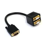 StarTech.com VGASPL1VV VGA-st 2x VGA videojaoturkaabel, HD-15 isane/emane, 0,3 m, kullatud kontaktid, must