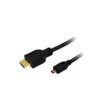 LogiLink CH0032 HDMI-Micro-HDMI kaabel Ethernetiga, 2 m, must