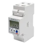 Qoltec 50882 &Uuml;hefaasiline elektrooniline energiatarbimise arvesti DIN-liistule | Wi-Fi | TUYA | 230V | LCD