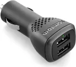 TomTom kiirlaadimisega topeltlaadija - Auto toiteplokk - 2,4 A - 2 v&auml;ljundporti (USB) - GO 5200, 620, 6200, GO Professional 520, 620, 62XX, RIDER 410, 42, 450, 500, 550, VIA 53 jaoks