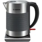 Bosch TWK7S05 elektriline veekeetja 1,7 L 2200 W Must, Hall