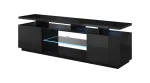 TV-kapp cama meble EVA 180x40x56 cm, must l&auml;ikiv, MDF pealispind, must raam
