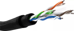 V&otilde;rgukaabel Goobay CAT 6 Outdoor U/UTP 100m Must