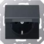 Pistikupesa CEE 7/3 Jung A 1520 BFKL ANM &mdash; Antratsiit, IP44, 250 V 16 A, termoplast