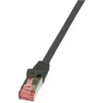 Logilink PrimeLine - Patch-Cable - RJ-45 (M) - RJ-45 (M) - 7.5 m - SFTP, PiMF - CAT 6 - gepresst, glatt, Halogen-Free - Must (CQ2083S)
