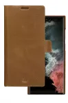 Folio case dbramante1928 Lynge for Samsung Galaxy S22 Ultra, tan, supports up to 17.3 cm (6.8 inch) screen, desktop stand