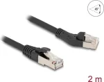 DeLOCK RJ45 Cat.8.1 S/FTP v&otilde;rgukaabel 45&deg; vasakule nurga all 2m must