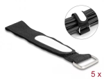 Takja- ja aaskinnitusega kaabliside DeLOCK 203x20mm must 5 tk