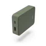 Hama Colour 10 akupank, 10000 mAh, 2 v&auml;ljundit: USB-C, USB-A, roheline