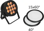 LED PAR valgusti EUROLITE 12x9W SCL Spot 2 difuusoriga 15&deg; ja 40&deg;
