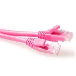 ACT roosa 1,5 meetri pikkune U/UTP CAT6 patch-kaabel takistuskindla kaitsega RJ45 pistikutega