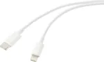 Renkforce USB-kaabel USB 2.0 USB-C pistik Apple Lightning pistik Valge (RF-6857550)