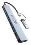 USB-jaotur Inca IUTP-7T USB 3.2 Gen 1 Type-A USB-C 5000 Mbit/s Hall