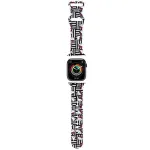 Hello Kitty HKAWMSDIESK Apple Watch Rihm 38/40/41mm Must Silikoon Pead ja Triibud