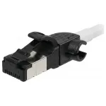 Synergy21 Patch-kaabel RJ45, CAT6A 500MHz, 1,0m, Valge, S/FTP, Slimline &uuml;mmargune d=4,5mm, TPE/LSZH (Superflex), AWG28, CAT7 toorikuga, p&ouml;&ouml;ratava pistikuga