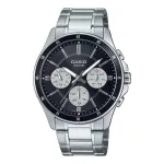 CASIO MTP1374D1A3VD meeste analoogkvartskell p&auml;eva-kuup&auml;eva n&auml;iduga, roostevabast terasest rihm, 47 mm korpus