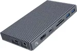 ORICO M.2 NVMe dokkimisjaam aktiivse PD 100W, HDMI 2.0, heli, RJ-45, kaardilugejaga - hall (CDH-9N-GY-BP)