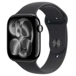 Apple Watch Series 11 GPS 46mm Jet Black Aluminum Case with Black Sport Band S/M MEUW4LW/A