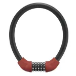 ROCKBROS RKS570-RD Kaablilukk &ndash; 4-kohaline kombinatsioon, teraskaabel 1,2 m, punane
