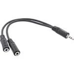 InLine 3,5 mm pistikupesaga Y-kaabel isane kahe 3,5 mm pistikupesaga emane Stereo 2 m