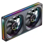 120mmx2 ARGB PWM korpuse ventilaatorid, Jonsbo ZA-240 Infinity Mirror 240mm must