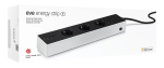 Pikendusjuhe Eve Energy Strip must valge 3 vahelduvvoolupesa 120-230 V 1,9 m