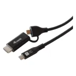 EQUIP USB-C to USB-C + HDMI adapter 100W PD, 4K/60Hz, alumiinium