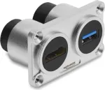 Delock Dual paneeli kinnituspesa USB 5 Gbps Type-A emane + HDMI emane 4K h&otilde;bedane