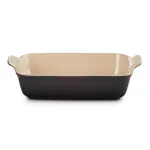 Le Creuset ristk&uuml;likukujuline Heritage keraamiline ahjuvorm 26x19cm / 2,4L must