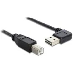 DeLOCK Easy - USB-kaabel - USB (M) vasakule/paremale nurga all, p&ouml;&ouml;ratav kuni USB t&uuml;&uuml;p B (M) - USB2.0 - 50 cm - Must (85167)