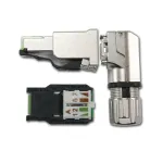 Teleg&auml;rtner MFP8-4x90 Cat.6A kohapeal termineeritav RJ45 pistik, T568A, varjestatud, mitme nurga all J00026A4004