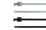 HellermannTyton MLT16SSC5 vabastatav roostevabast terasest kaablivits pol&uuml;esterkattega, must, 400mm x 12,7mm, 100 pakk 111-91161