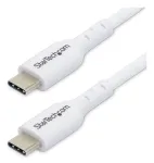 StarTech.com 1m (3,3 jalga) valge USB-C laadimiskaabel, USB-C kaabel, USB 2.0 USB-C s&uuml;learvuti laadimisjuhe, 60W 3A toiteedastus, TPE mantel, USB-C andmeedastuskaabel, M/M