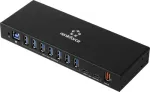Renkforce RF-7403762 USB-jaotur 10 porti USB-A, USB-C&reg; USB 3.2 Gen1 5 GBit/s t&ouml;&ouml;stuslikeks rakendusteks Must RF-IH10-100