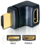 HDMI-adapter DeLOCK 65072 HDMI-pistik &ndash; HDMI-pesa 90&deg; &uuml;lespoole