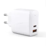 Seinalaadija Aukey PA-B3 valge GaN 65W USB-C / USB-A kiirlaadija