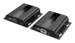 DIGITUS HDMI-&uuml;le-IP pikenduskomplekt &ndash; 4K/60 Hz 120/200 m, PoE, &uuml;ks-mitmele, CAT, must