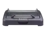 Beper 90.871 elektrigrill, 39 x 29 cm kleepumatu plaat, klaaskaas, 2200 W, must