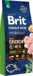 Brit Premium by Nature Adult XL kuivtoit koertele, kana, 15 kg