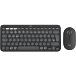 Logitech Pebble 2 Combo juhtmeta klaviatuur ja hiir QWERTZ saksa grafiit