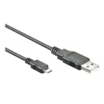 Wentronic goobay - USB 2.0 kaabel - USB 2.0 t&uuml;&uuml;p A (M) - mikro USB 2.0 t&uuml;&uuml;p D (M) - 3 m - must