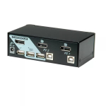 KVM-l&uuml;liti ROLINE 1 kasutaja 2 arvutile DisplayPort USB-jaoturiga